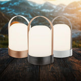 BRILONER - Lampe de table sans fil, variateur à 3 niveaux, fonction mémoire, ip44, câble de charge usb-c, salon à poser, lampe chevet, 14.5 x 13.5 x 24 cm, bronze métallique blanc