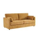 sweeek - Canapé 2 Places déhoussable Tissu Ocre L 198 x P 88 x H 85cm - Neo