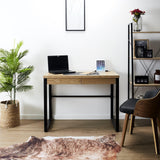 HOME DECO FACTORY Bureau en Bois avec Tiroir Structure Métal Industriel