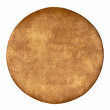 Meubletmoi Pouf/Repose-Pieds Rond D. 32 cm en Tissu Velours Jaune Moutarde – élégant et Compact – Joel
