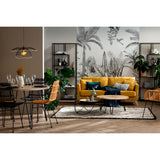 Miliboo Canapé scandinave déhoussable 3 Places en Tissu Gris foncé et Bois Clair Oslo