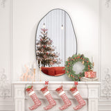 CASSILANDO Miroir Mural irrégulier, Miroir asymétrique à Fixation Murale, Miroir de courtoisie Unique, Miroir décoratif pour Salon, Salle de Bain, Chambre, entrée, décoration Murale 85 x 52 cm