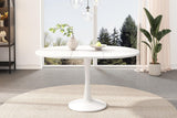 Bladez Table à manger, extensible, pour 6 à 8 personnes, ovale, 140 x 75 cm, moderne, simple, blanche