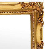 MO.WA Miroir Mural Rectangulaire Classique Feuille d'or 62x82 Miroir Baroque Miroir Cadre Bois doré Miroirs muraux Style Louis XIV Chambre Couloir Salle de Bain Salon Made in Italy