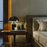 Volu Lampe De Table Tactile Bouton De Chevet, pour Chambre Salon Étude Lumière Moderne Abat-Jour en Métal De Luxe en Forme De Champignon Lampe Créative,Noir,30 * 30 * 41 Cm,incomparable123