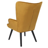 HOME DECO FACTORY, HD0365, Fauteuil de Salon Giulia Jaune, Lounge Edition, Mobilier, Assise, canapé et Fauteuil, 68x96x75 cm, Hauteur Assise 43 cm, Jaune