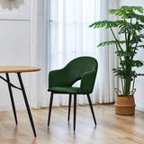 SVITA Hailey Lot de 2 chaises de Salle à Manger fauteuils de Cuisine tapissés Velours Vert foncé