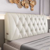 Tête De Lit Pleine Capitonnée En Similicuir Souple Tête De Lit Capitonnée Pour Lit Pleine Grandeur Housse De Soutien Coussin À Utiliser Avec Une Tête De Lit,Blanc,63"/160cm