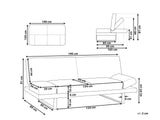 Canapé Convertible 2 Places en Velours Bleu Marine Accoudoirs Ajustables York