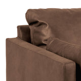 AC Design Furniture Sune Canapé rembourré Effet Cuir 3 Places avec 2 Coussins et Pieds en métal Noir, 200 x 83 x 82 cm (l x H x P)