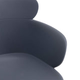 IDIMEX Lot de 4 chaises Catch pour Salle à Manger ou Cuisine au Design Retro avec Larges accoudoirs, Coque en Plastique Gris et 4 Pieds en métal laqué Noir