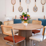 HOMIFAB Table à Manger Ronde en Bois 4 Personnes - diamètre 120 cm - Ada