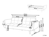 Canapé Lit Clic Clac Convertible 3 Places en Velours Vert avec Pieds en Bois Idéal pour Salon ou Chambre d'Amis au Style Rétro et Scandinave Beliani