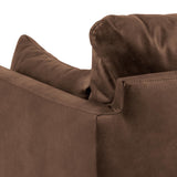 AC Design Furniture Sune Canapé rembourré Effet Cuir 3 Places avec 2 Coussins et Pieds en métal Noir, 200 x 83 x 82 cm (l x H x P)