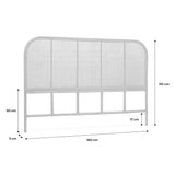 sweeek - Tête de lit en rotin foncél et cannage. L 160 x P3 x H110cm