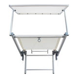 Rebecca Mobili Chaise Longue, Lit De Soleil avec Baldaquin, Blanc, Aluminium PVC Polyester, Jardin Mer - Dimensions 38x186x61 (HxLxP) - Art. RE6567