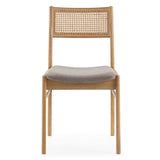 HOMN LIVING Pack de 2 chaises Vilma en Chêne, Bois Massif et rotin Naturel, 45,5 cm (Largeur) 54,5 cm (Profondeur) 82 cm (Hauteur)