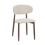 Criks Celia Lot de 2 chaises Beige noyer