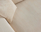 Lisa Design - Garance - canapé Droit 3 Places - en Velours côtelé, Beige