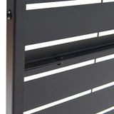 casa.pro Cloison de Séparation Intérieur Paravent Séparateur de Pièce Design Moderne pour Délimiter Différentes Espaces avec Motif Décoratif Salon Séjour Bureau Acier Galvanisé 200 x 100 x 50 cm Noir