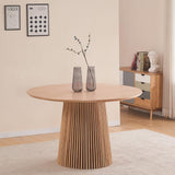 HOMIFAB Table à Manger Ronde en Bois 4 Personnes - diamètre 120 cm - Ada