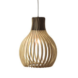 Opis PL2 clair – Lampe (Ø28cm) suspension en bois clair composée de pièces élégantes et incurvées