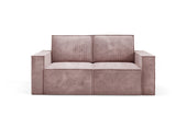 BETTSO - Canapé en Velours côtelé rembourré Orto, Tissu en Velours côtelé élégant et résistant, Canapé modulable, Paysage de Salon Autoportant, Rose, 178x82x93cm, Canapé 2 Places