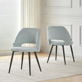 B&D Home Chaises de Salle à Manger Vicky Lot de 2, Chaise rembourrée en Velours côtelé pour Salle à Manger, Cuisine, Salon, Bureau, Coiffeuse, Cordon Bleu, 11126-BLAU-2