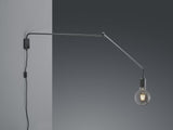 Trio Leuchten Applique murale Line 200200132 en métal noir mat avec 1 ampoule E27
