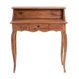 DESIGN DELIGHTS Napoléon en bois massif vintage - 80 x 92 x 40 cm (l x H x P) - Acajou - Style shabby - Bureau de style colonial - Couleur : 08 miel ciré