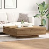 vidaXL Table Basse Artisan en chêne 100x100x31 cm en Bois transformé