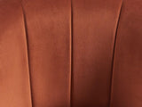Vente-unique - Lot de 2 tabourets de Bar en Velours et métal - Terracotta - ELIRAM