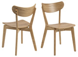 AC Design Furniture Roxanne Chaise de Salle à Manger, Bois, chêne, H: 79,5 x B: 45 x T: 55 cm, Beige