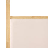 Beliani Lit à Baldaquin Minimaliste en Bois 160 x 200 cm Tête de Lit Rembourré Marron Clair Haillicourt