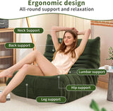 Togo Fauteuil de cheminée, fauteuil de sol avec dossier, canapé d'angle en mousse à mémoire de forme haute densité, confortable, fauteuil de lecture d'intérieur, pour salon, chambre à coucher, jeux et
