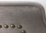 Menzzo Tête de lit Milana 140cm Tissu Taupe