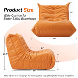 Hobestluk Pouf poire géant en mousse à mémoire de forme pour adultes, salon, chambre à coucher, dortoir, bureau (orange)