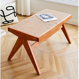 EYUIOPLM Banc d'entrée Rustique en chêne, Long Banc en Bois for Salon, Salle à Manger, Bout de lit,à Chaussures d'entrée d'intérieur de Style Ferme(Cherry Wood Finish,86cm)