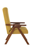 ESSEGI Fauteuil en Bois FIAMMETTA SRL Relax inclinable Tissu Jaune Déhoussable