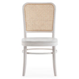 HOMN LIVING Pack de 2 chaises Vesta en Blanc, Bois Massif, 45 cm (Largeur) 51 cm (Profondeur) 88 cm (Hauteur)