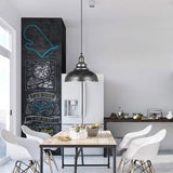 LEDSone suspensions vintage, luminaires style industriel, plafonnier vintage, éclairage intérieur, lampe cuisine salon salle à manger chambre, IP20, Ø 290mm(Argent brossé)