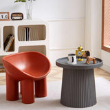 Table basse moderne de forme irrégulière pour salon et bureau - Petite table centrale abstraite avec design peu encombrant - Style milieu du siècle - Couleur rose