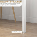 HOMCOM Table de Cuisine Table de Salle à Manger carrée pour 2 Personnes, Table de Salon en Bois Massif, pour Cuisine, Salle à Manger, Blanc, 75 x 75 x 76 cm