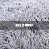 Jyswx Tapis Salon à Poils Longs - Shaggy Tapis Moderne Design - Grand Tapis Lavable avec Le Fond Antidérapant pour Chambre, Salon, Couloir, Dimension: 160 x 250 cm, Couleur: Blanc