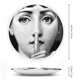 Assiette Lina Cavalieri, Assiette Décorative Murale, Décoration Murale Mysterious Face Plate, Y Compris Support Et Crochet À Ressort Spécial,style-23,10inch