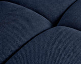 Lisa Design - Ray - canapé panoramique en U 7 Places en Tissu texturé, Bleu