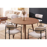 Miliboo Table à Manger Design Ronde Noyer D120 cm Livia
