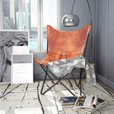 Gecheer Chaise Plastique,Fauteuil massant Chaise Papillon Marron Cuir véritable