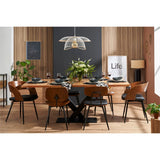 Miliboo Chaises en Bois foncé Noyer et métal Noir (Lot de 2) Tobias