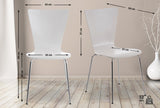 CLP Chaise empilable Aaron I Chaise de conférence Ergonomique avec Assise en Bois I Chaise Visiteur Peu encombrante avec Protections de Sol, Couleur:Blanc